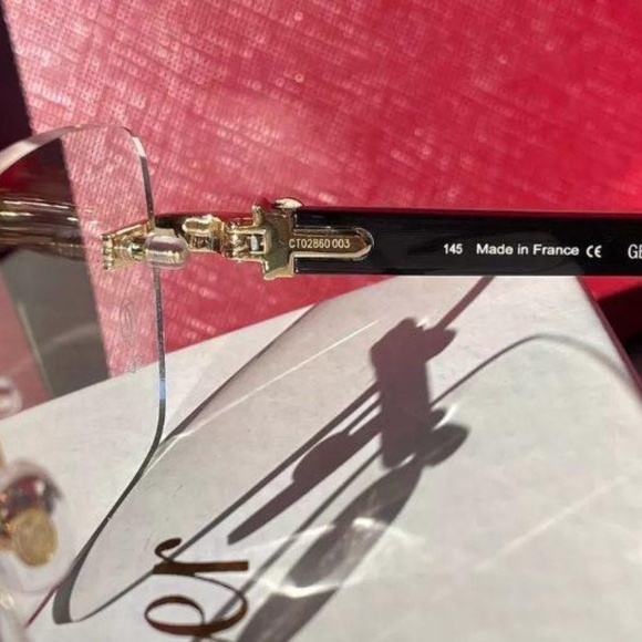 Authentic Cartier Eyeglasses CT0286O Custom Lens Buffalo Sunglasses Buffs - Picture 5 of 7